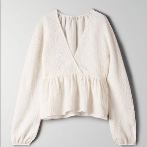 Wilfred Peplum Blouse Cream Size S